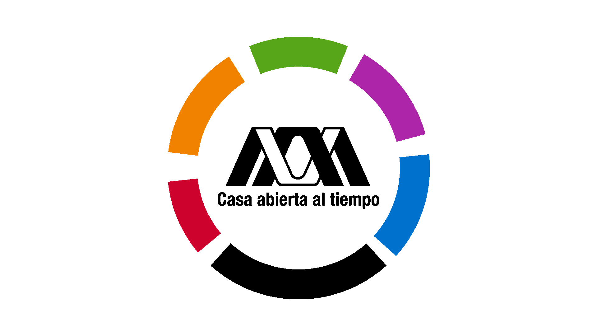 Escudo UAM animado con los colores de sus unidades